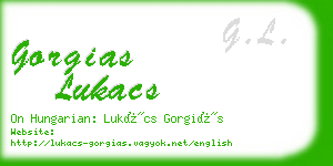 gorgias lukacs business card